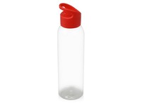 Бутылка для воды "Plain" 630 мл, прозрачный/красный