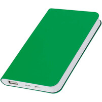 Универсальное зарядное устройство &quot;Silki&quot; (4000mAh),зеленый, 7,5х12,1х1,1см, искусственная кожа,плас