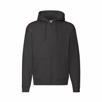 Толстовка "PREMIUM HOODED SWEAT JACKET", черный_L, 70% х/б, 30% п/э, 260 г/м2