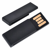 USB flash-карта "Clip" (8Гб),черная,3,8х1,2х0,5см,пластик