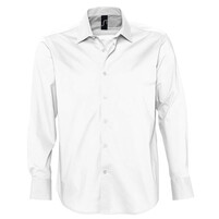 Рубашка "Brighton", белый_S, 97% хлопок, 3% эластан, 140г/м2