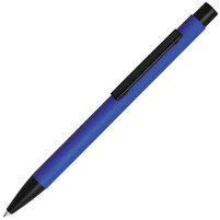 SKINNY, ручка шариковая, синий/черный, алюминий, софт- покрытие