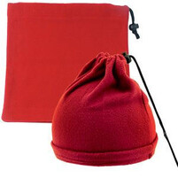 Шапка-шарф с утяжкой "Articos", универсальный размер, красный, флис, 200 гр/м2