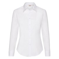 Рубашка "Lady-Fit Long Sleeve Oxford Shirt", белый_S, 70% х/б, 30% п/э, 130 г/м2