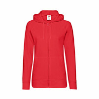 Толстовка без начеса "Ladies Lightweight Hooded Sweat", красный, S, 80% х/б 20% полиэстер, 240 г/м2