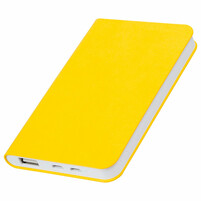 Универсальное зарядное устройство "Softi" (4000mAh),желтый, 7,5х12,1х1,1см, искусственная кожа,пласт