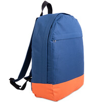 Рюкзак "URBAN",  темно-синий/оранжевый, 39х29х12 cм, полиэстер 600D,  шелкография