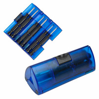 Набор отверток; синий; 9,5х4х4 см; пластик, металл; тампопечать