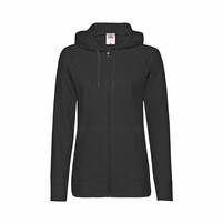 Толстовка без начеса "Ladies Lightweight Hooded Sweat", черный, S, 80% х/б 20% полиэстер, 240 г/м2