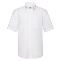 Рубашка "Short Sleeve Oxford Shirt", белый_XL, 70% х/б, 30% п/э, 130 г/м2