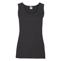 Майка женская "Lady-Fit Valueweight Vest", черный_XL, 100% х/б, 160 г/м2