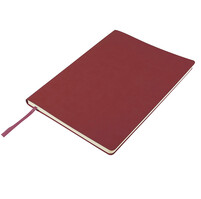 Бизнес-блокнот "Gravity", B5 формат, красный, серый форзац, мягкая обложка, в клетку