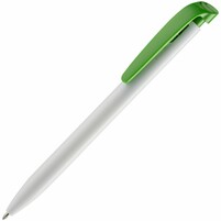 Ручка шариковая Favorite, белая с зеленым