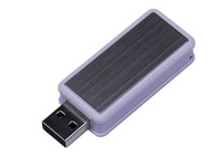 USB 2.0- флешка промо на 16 Гб прямоугольной формы, выдвижной механизм