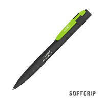 Ручка шариковая "Lip SOFTGRIP" черный с зеленым яблоком