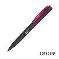 Ручка шариковая "Lip SOFTGRIP" черный с фуксией
