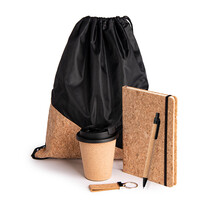 Набор подарочный NATURE: стакан, блокнот, ручка, брелок, рюкзак, пробка