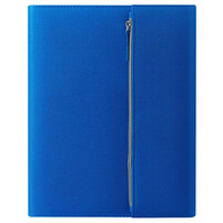 Папка А4  &quot;PATRIX&quot;  с блокнотом и карманом  на молнии, синяя, полиэстер 600D
