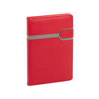 Ежедневник недатированный "Бари", формат А5 красный с серым
