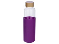 Бутылка для воды стеклянная "Refine", в чехле, 550 мл, фиолетовый
