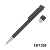 Ручка с флеш-картой USB 16GB «TURNUSsoftgrip M» черный