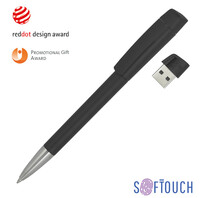 Ручка с флеш-картой USB 16GB «TURNUSsofttouch M» черный